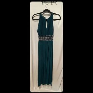 R & M Richards Emerald green prom dress